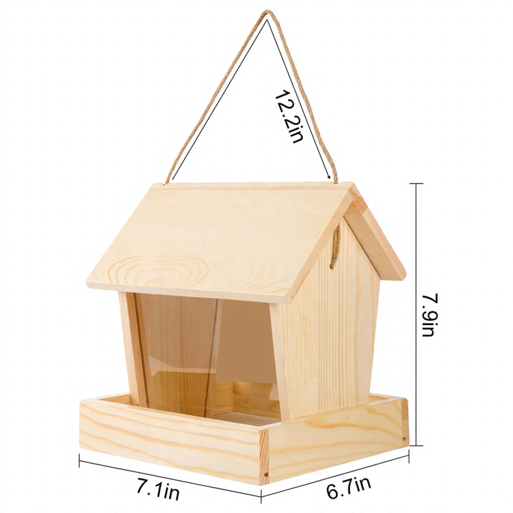 Automatic Wooden Bird Feeder