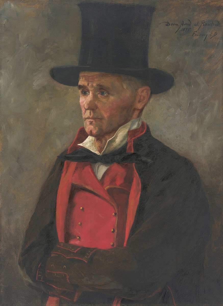 Portrait Of A Man From The Black Forest Wearing A Top Hat 1895