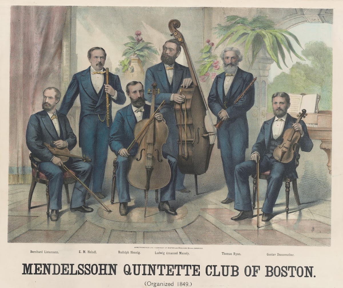 Mendelssohn Quintette Club of Boston organized 1849 1878