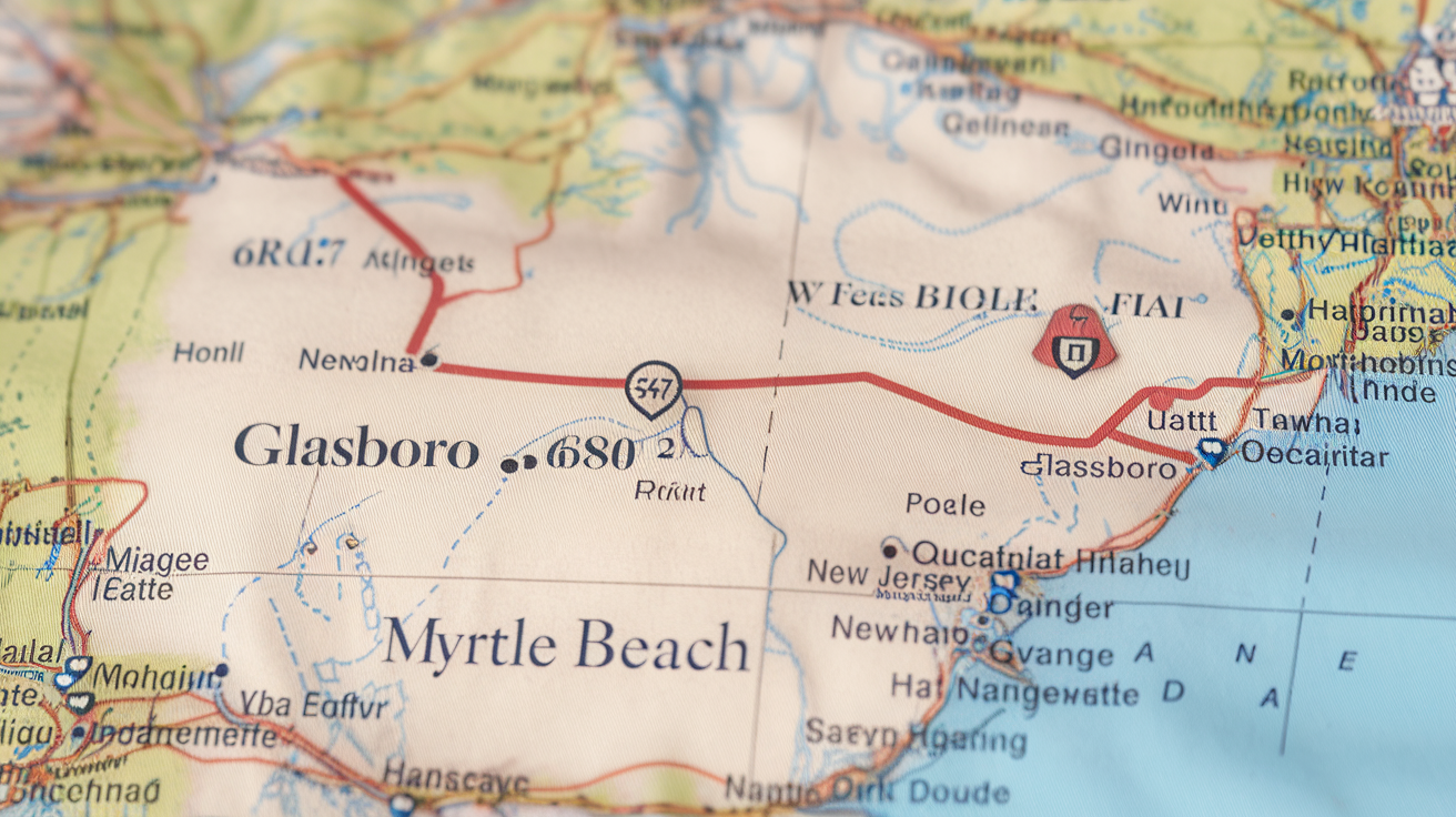 Distance from Glassboro NJ to Myrtle Beach SC: Miles & Travel Tips