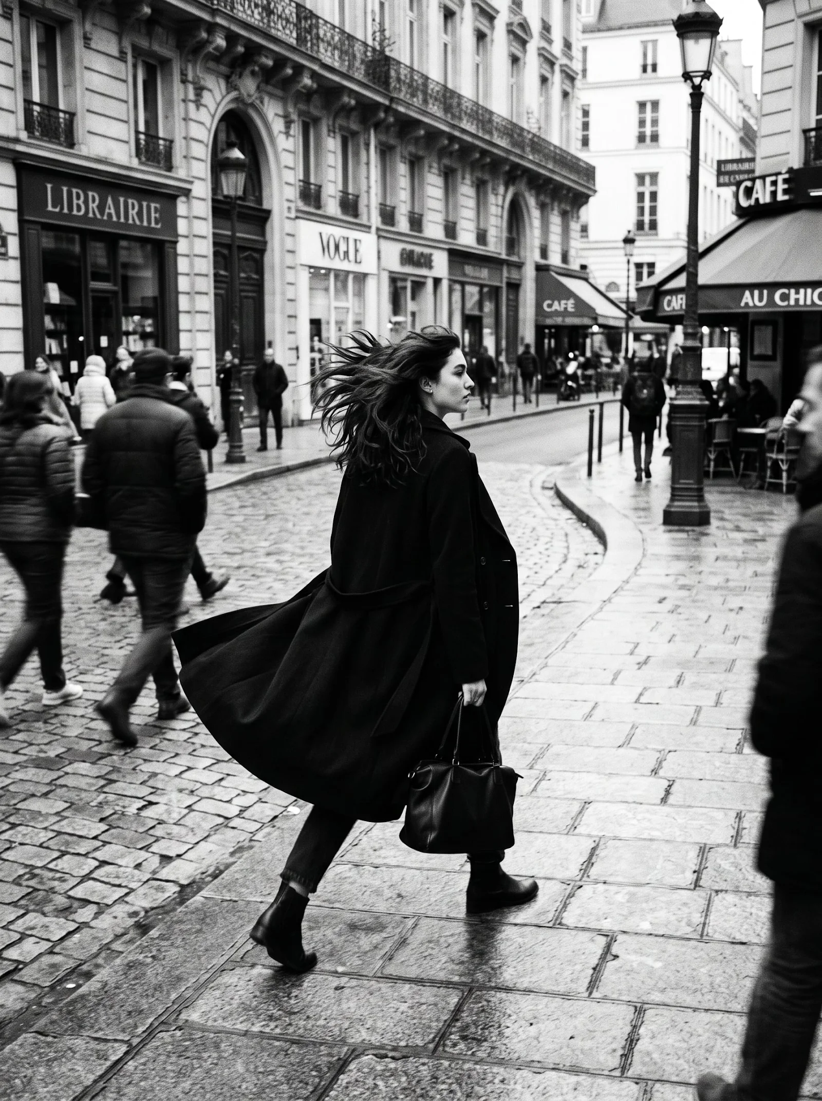 Fotografía en blanco y negro de