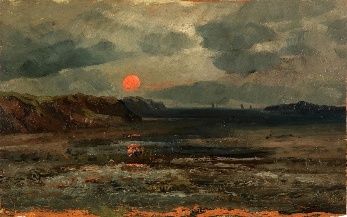 Sunrise Over Fishing WatersMaine ca 1880