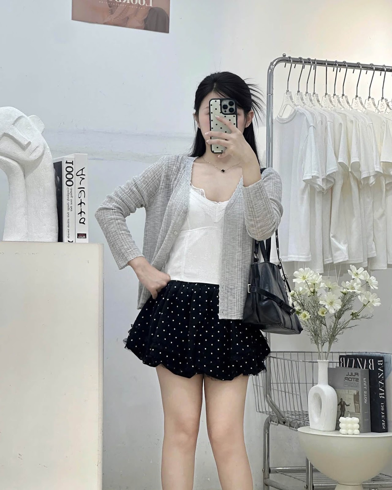 Áo khoác len cổ V viền ren XONXEN SHOP 8073 – Image 7