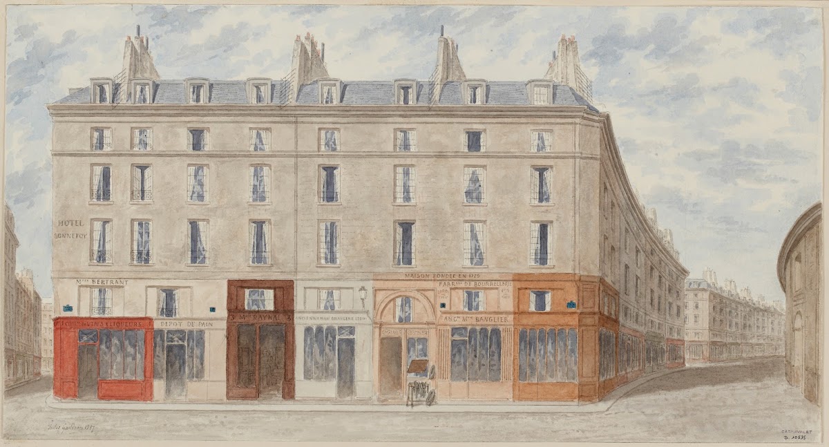Numéros 1 et 3 rue Babille actuelle rue de Viarmes 1er arrondissement