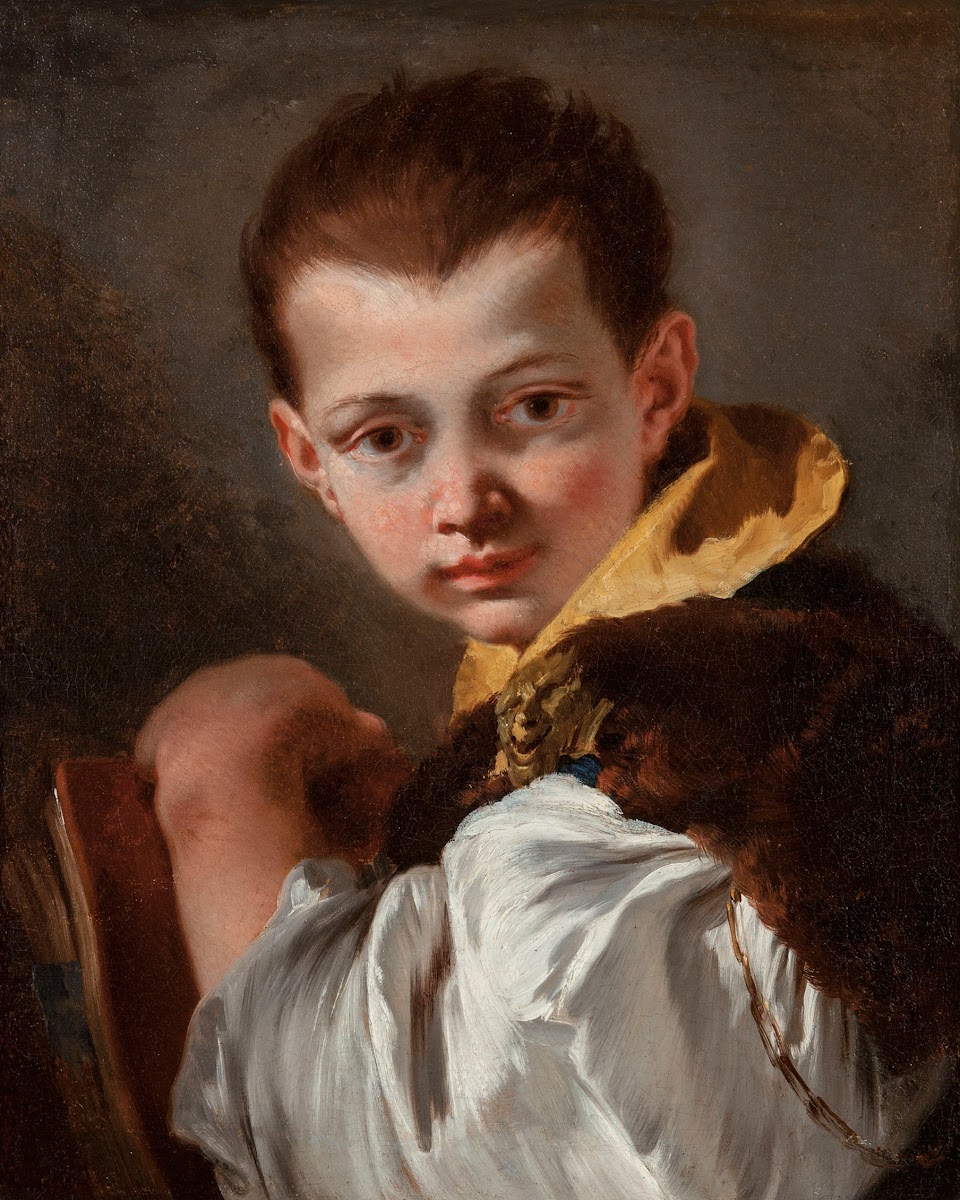 Boy Holding a Book Portrait of Lorenzo Tiepolo circa 1747 1750
