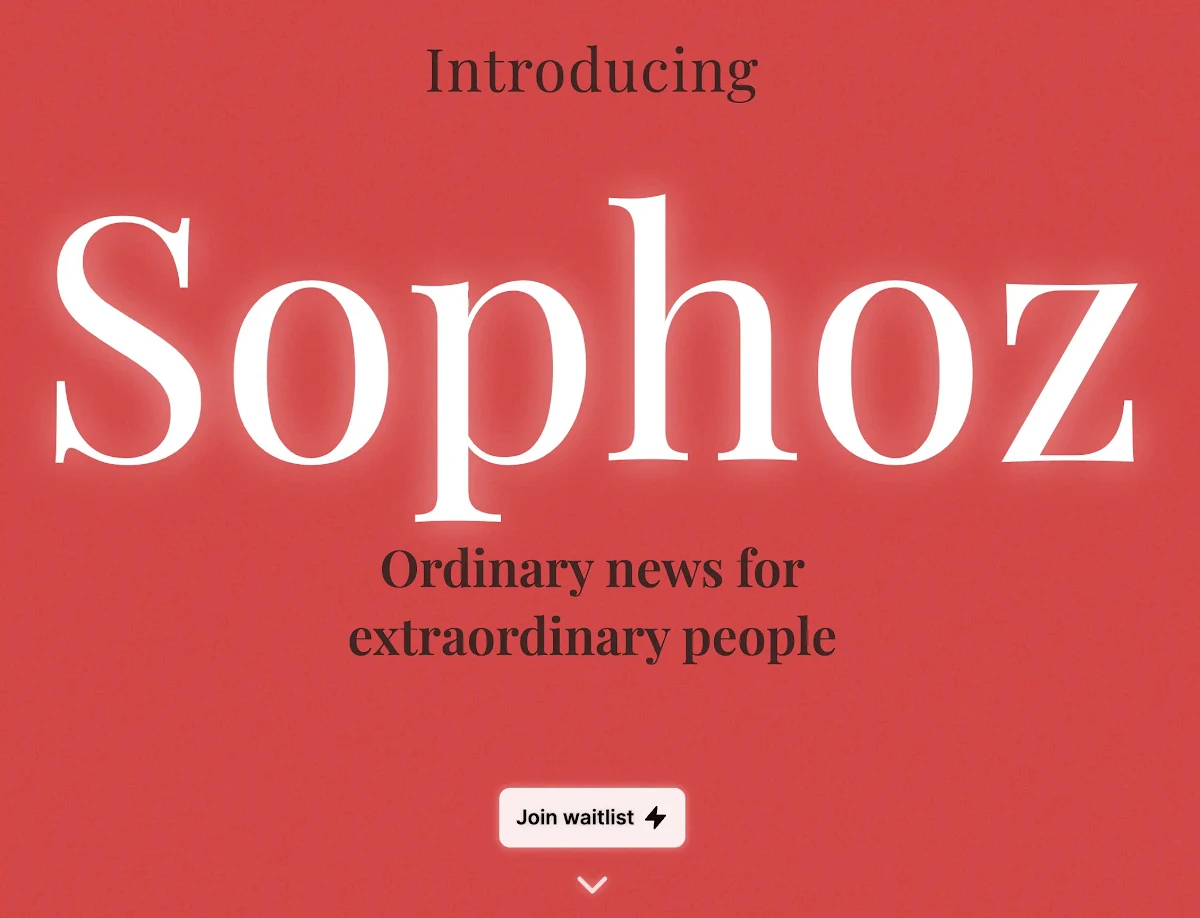 Captura de Sophoz - A new way to get informed