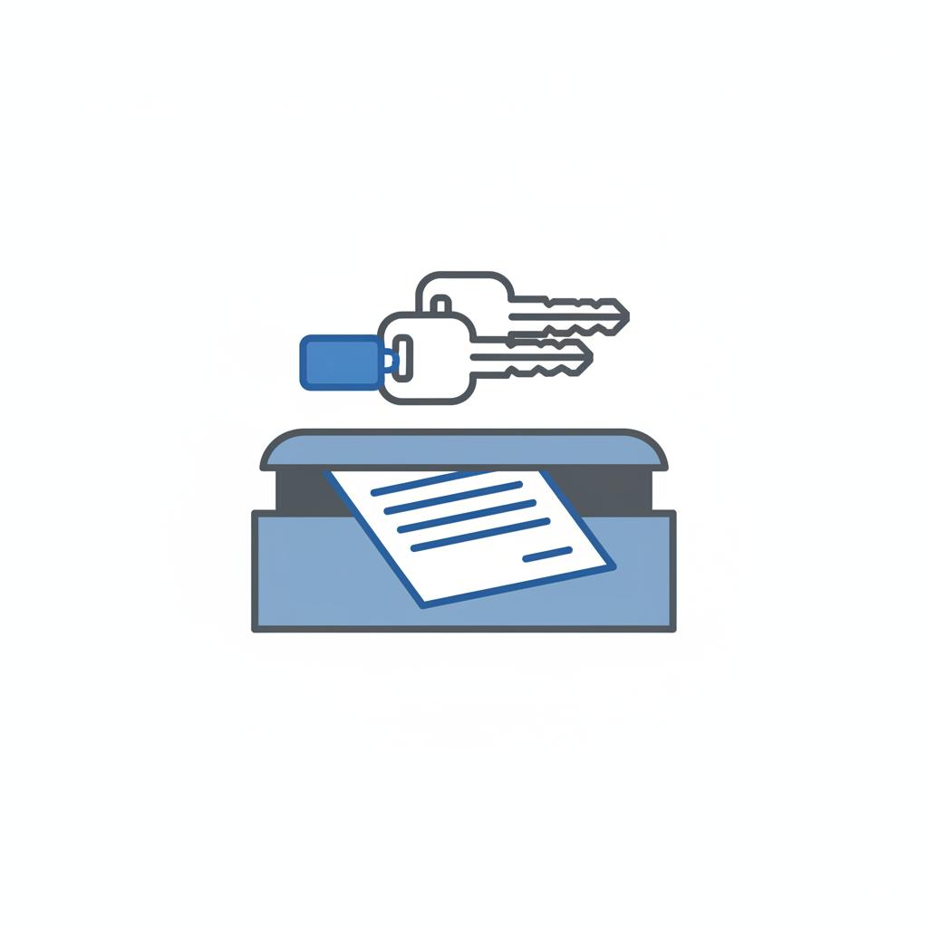 is it better to finance through a bank or dealer minimalist 2d vector of two car keys on an open glove compartment with a folded sale contract and blue accent tag