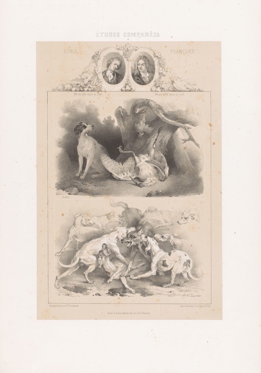 Alexandre François Desportes  Jean Baptiste Oudry  École Française 1850