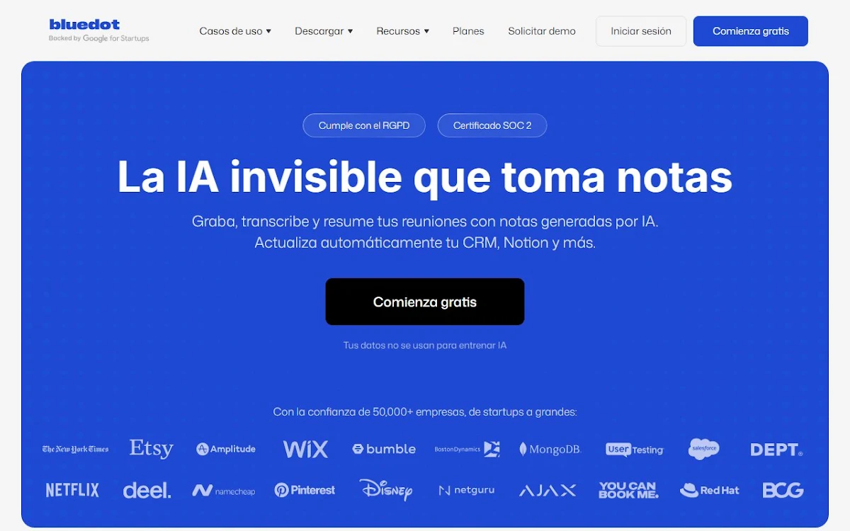 Captura de Bluedot