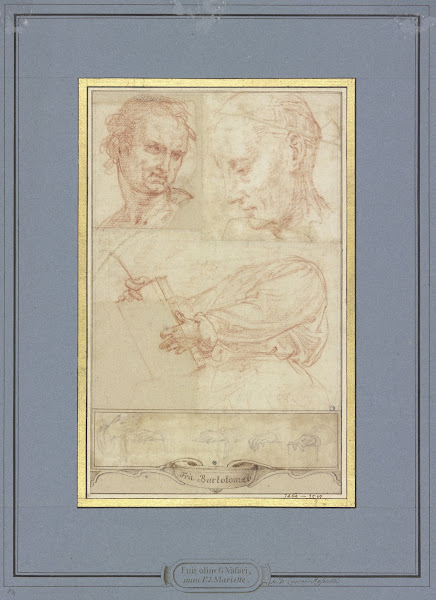Der Heilige Markus sowie ein Mönch sowie weitere Studien ca 1514 1515