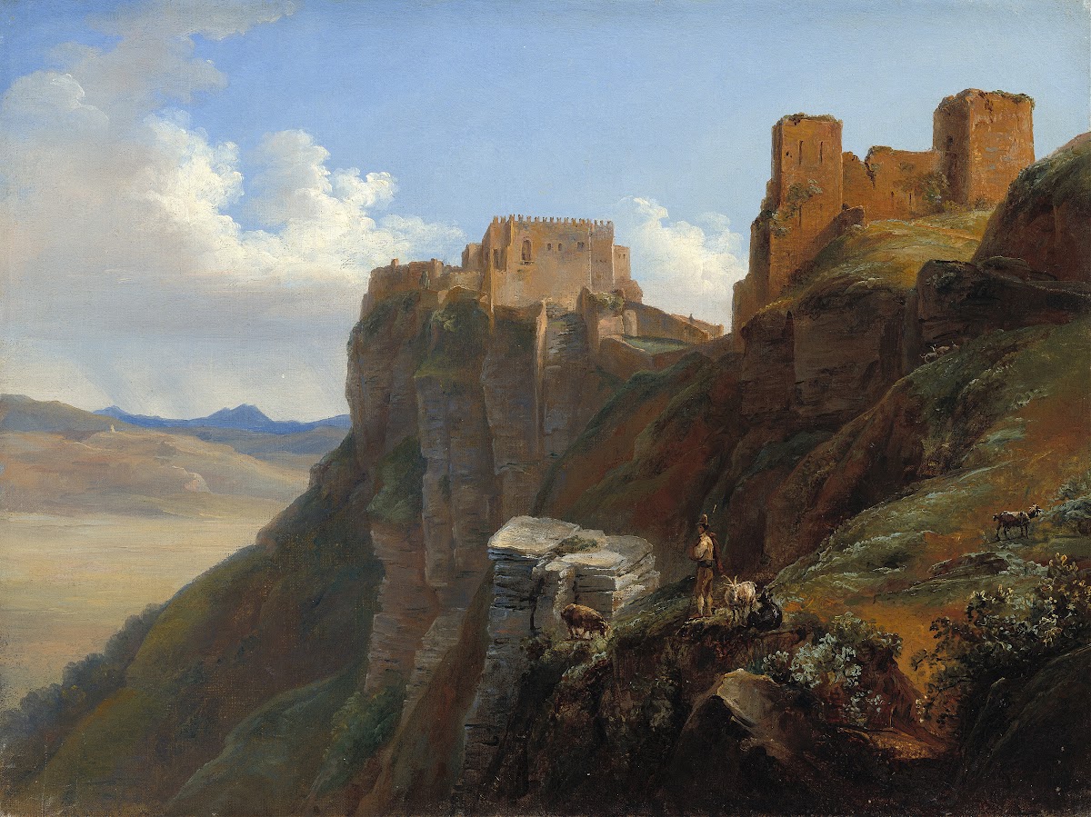 View of the Castello di San Giulianonear Trapani Sicily c 1824 1826