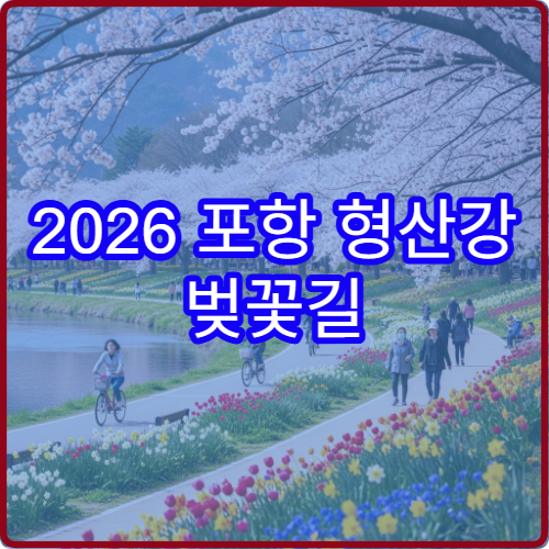 2026 포항 형산강 벚꽃길 자전거 대여소 위치 완벽 10km 드라이브 코스