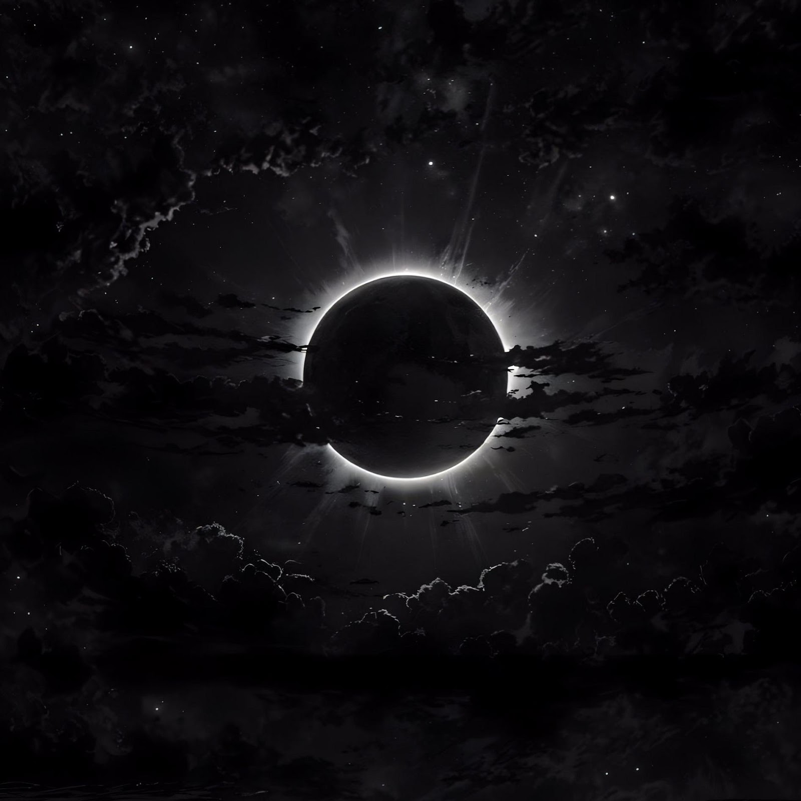 Download Dark Solar Eclipse Over Canyon 2K iPhone