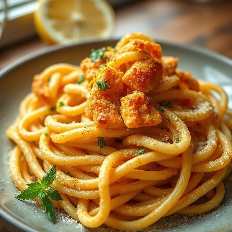 Crispy Halloumi Pasta with Lemon Zest – Easy 30-Minute Weeknight Dinner finished