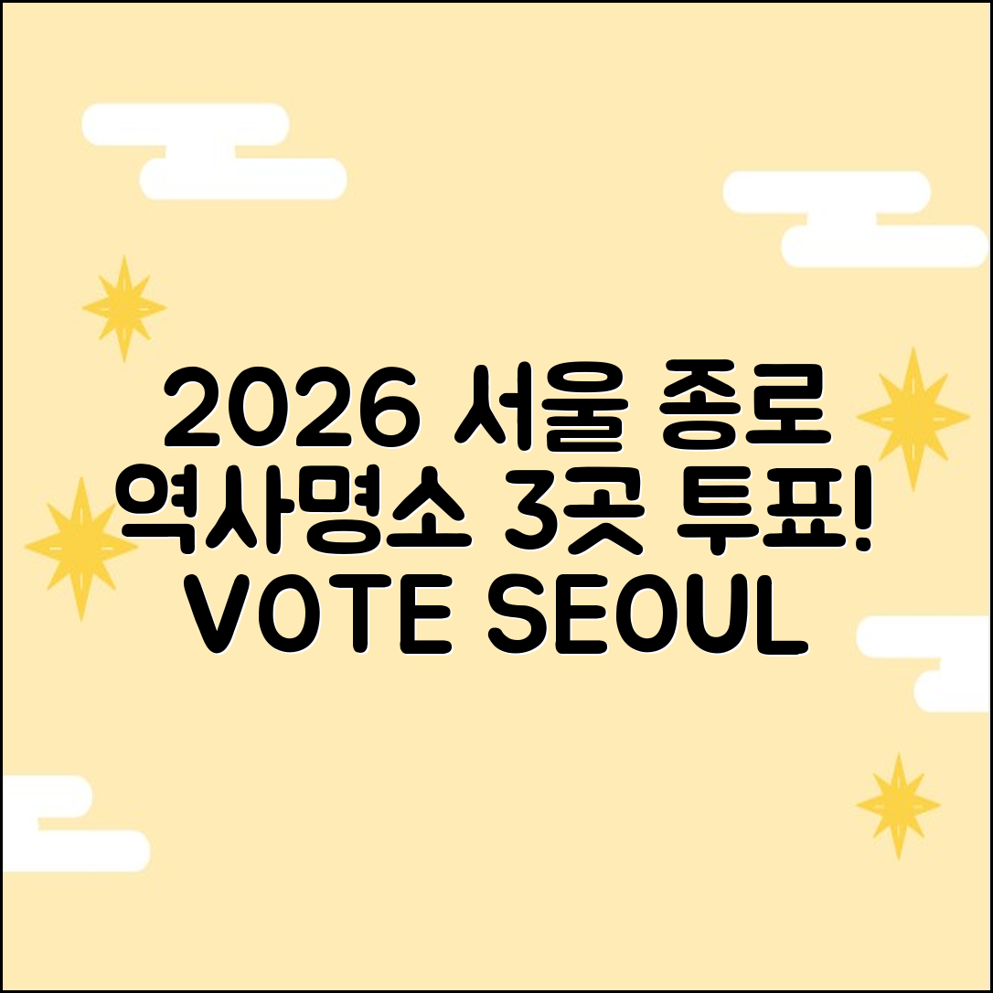 2026 서울 종로구, 역사적 명소 3곳 투표소!