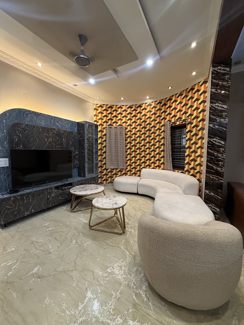 Contemporary lounge and podcast set — Jesus Villa