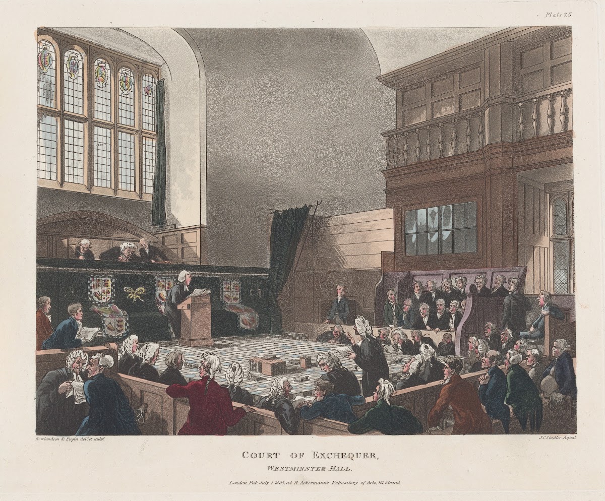 Court of Exchequer Westminster Hall 1808