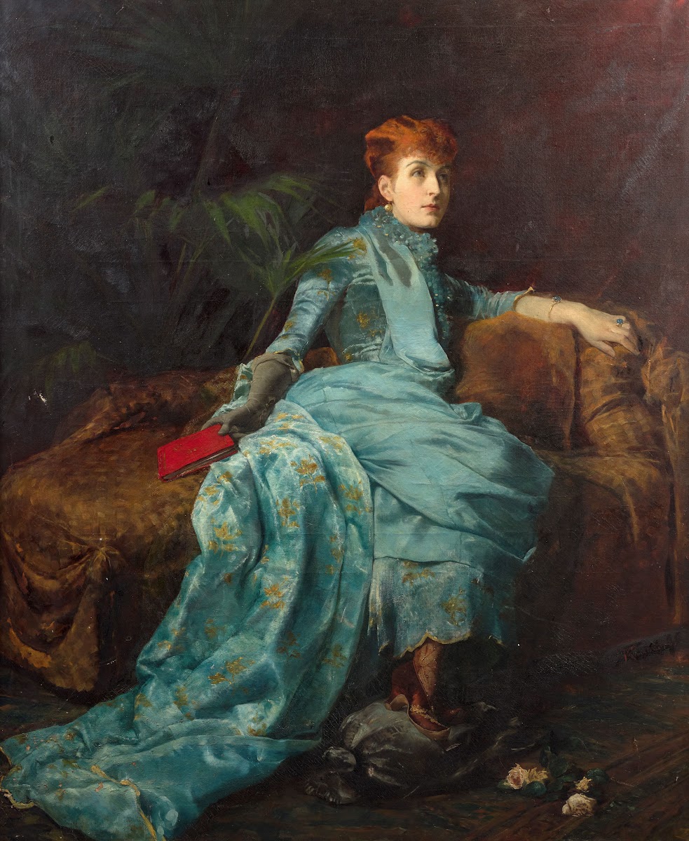 Portrait Of The Countess Kessler In An Interior 1884