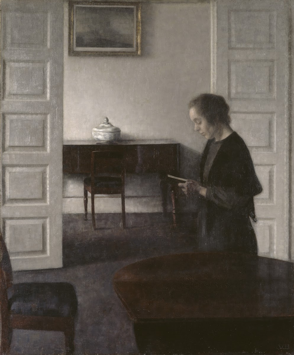 Interior with a Reading Lady 1900