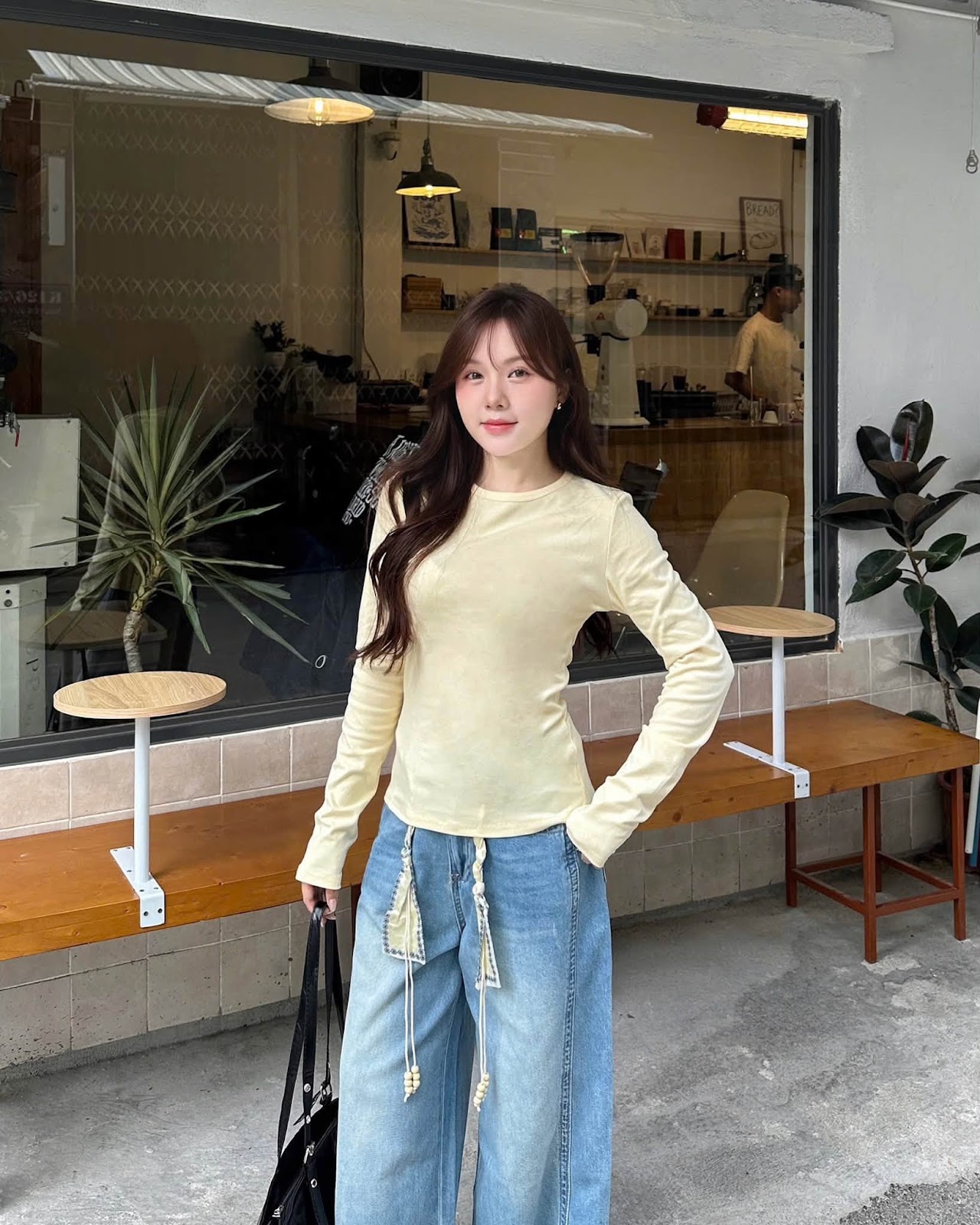 áo thun dài tay trơn cổ tròn XONXEN SHOP 822-1 – Image 5