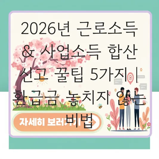 근로소득과 프리랜서 사업소득이 함께 있을 때 5월 합산 신고 및 환급금 받는 법 대표 이미지