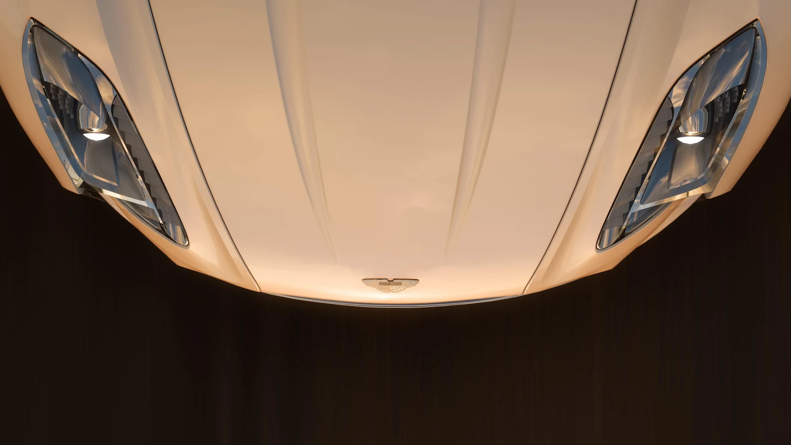 Aston Martin Sports Car Hood 4K Desktop Wallpaper