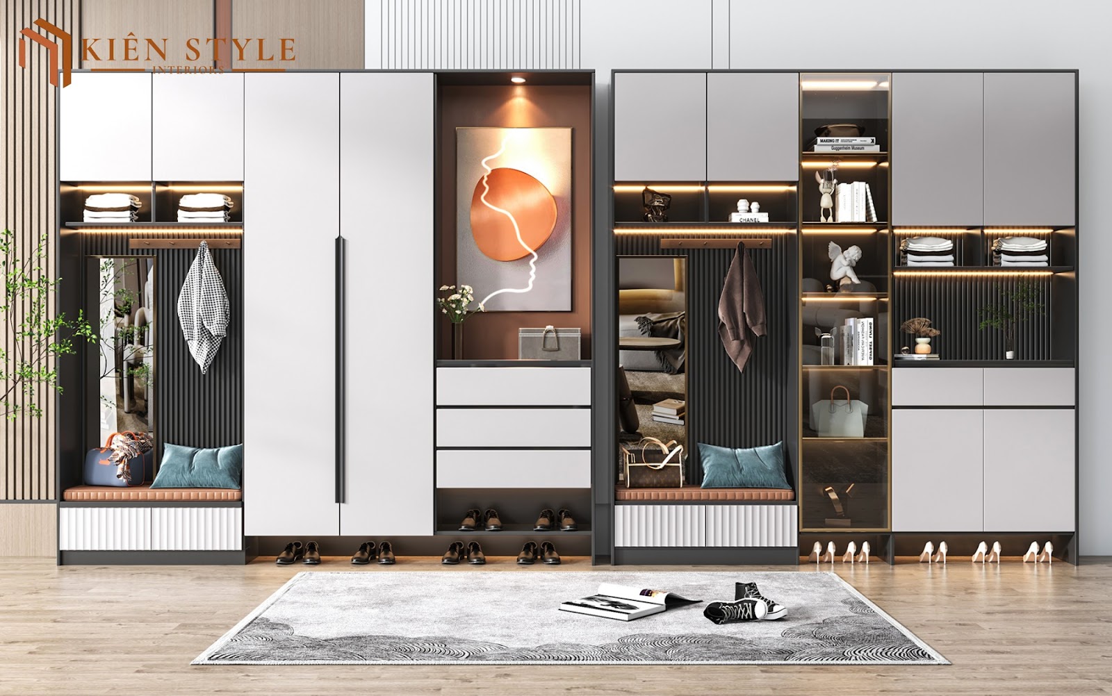 Mẫu tủ giày mới nhất 2024
