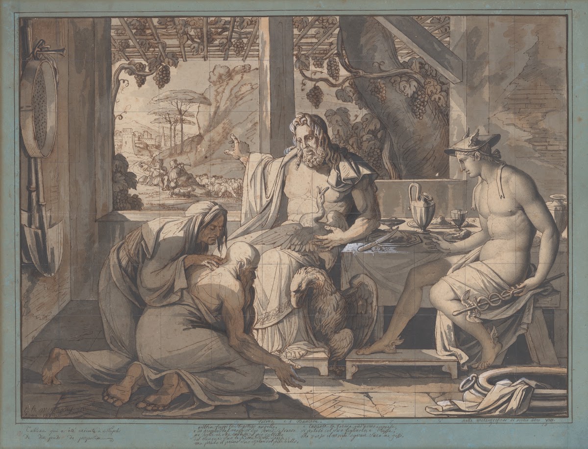 Jupiter and Mercury reveal themselves to Philemon and Baucis 1809