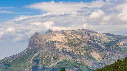 Mountain Landscape, Alpine Scenery, Cloudscape, Nature Photography 8K Wallpaper Background