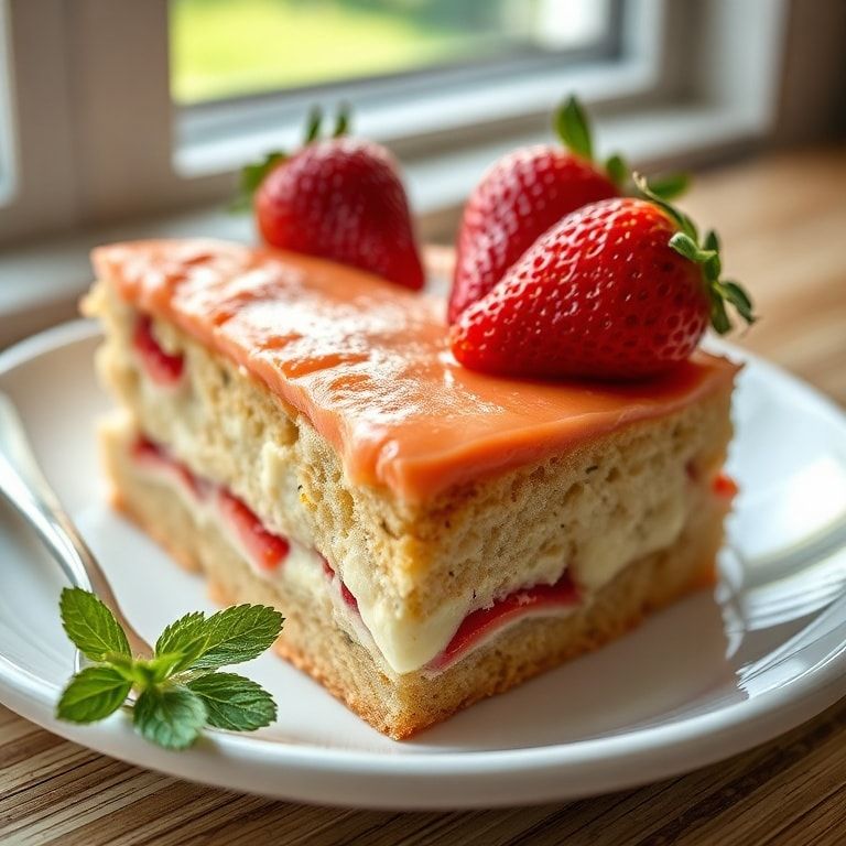 Fresh Strawberry Cake Recipe for a Moist and Light Dessert – Easy Homemade Delight