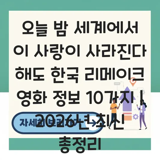 오늘 밤 세계에서 이 사랑이 사라진다 해도 한국 리메이크 영화 정보 대표 이미지