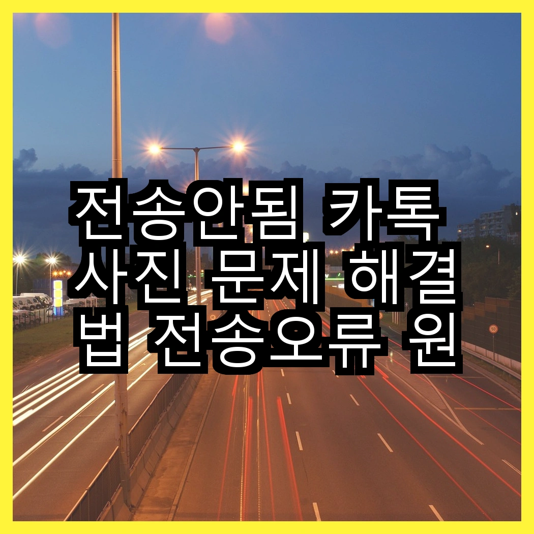 전송안됨 카톡 사진 문제 해결법 전송오류 원인별 대처법 썸네일