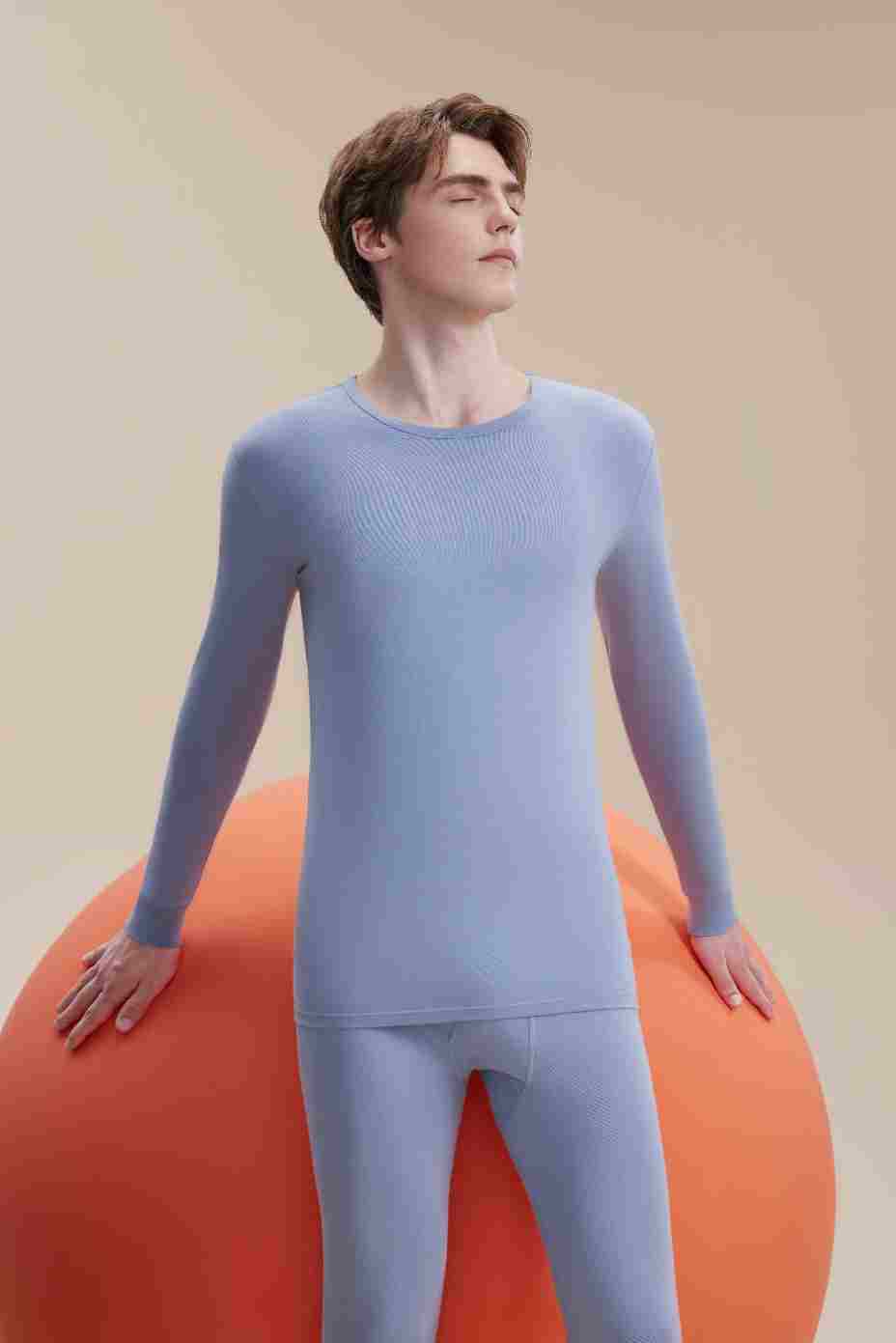 Men's Thermal Underwear Set, 100% Cotton