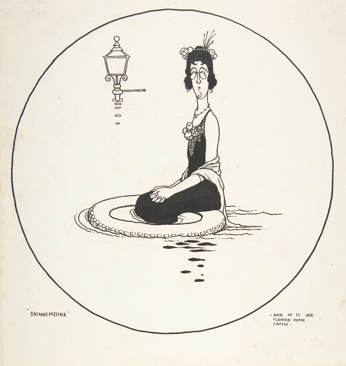 And in it She Floated Home Safely Skinnemelink Topsy Turvy Tales circa 1923