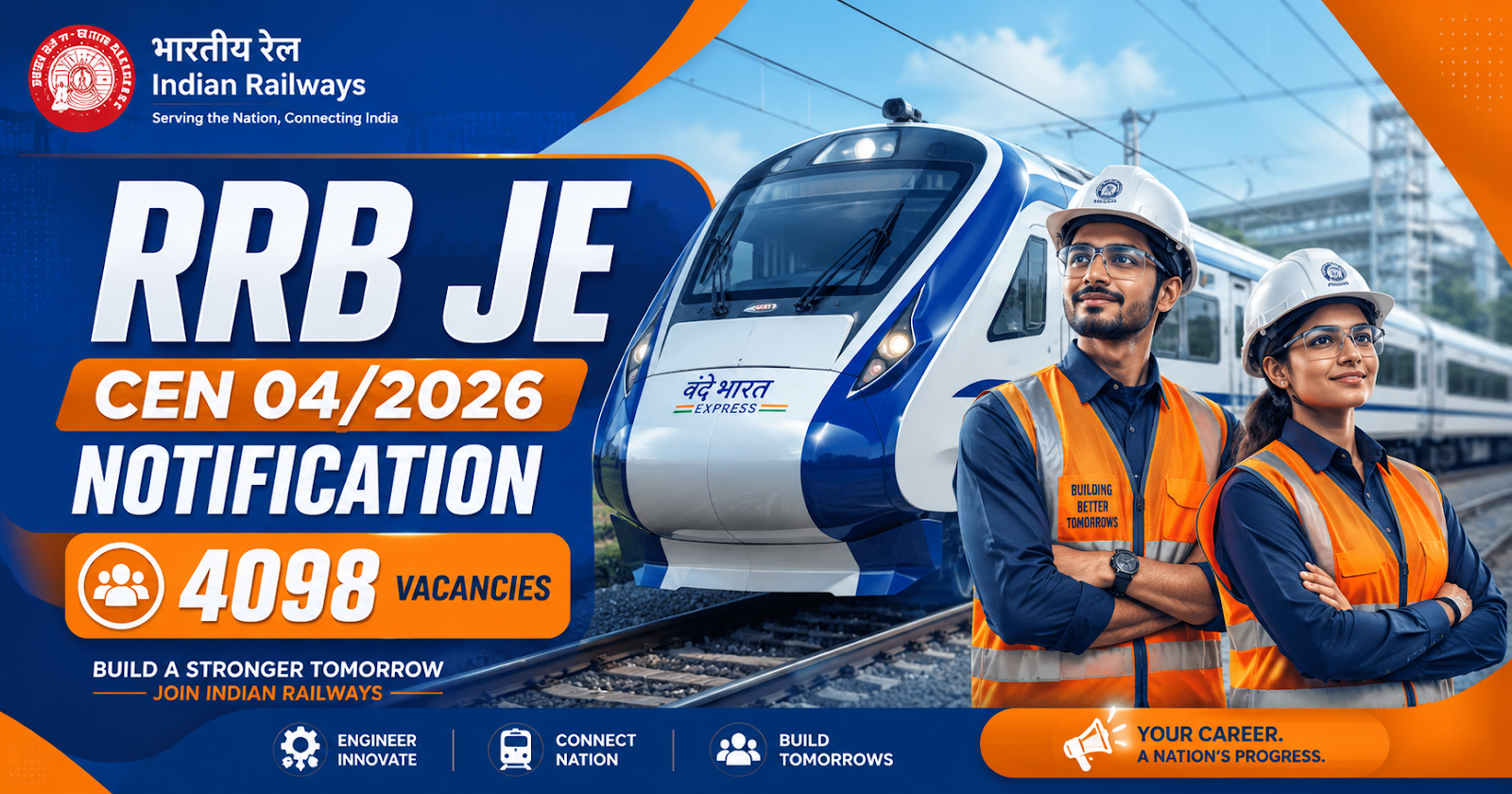 RRB JE Recruitment 2026 Notification Banner