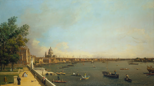 London  The Thames from Somerset House Terrace towards the City