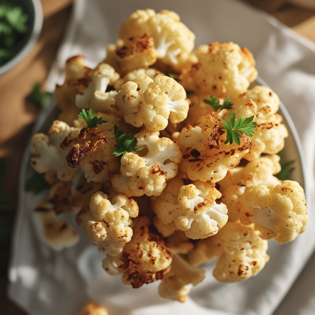 Crispy Cauliflower Tater Tots with Creamy Greek Yogurt Ranch