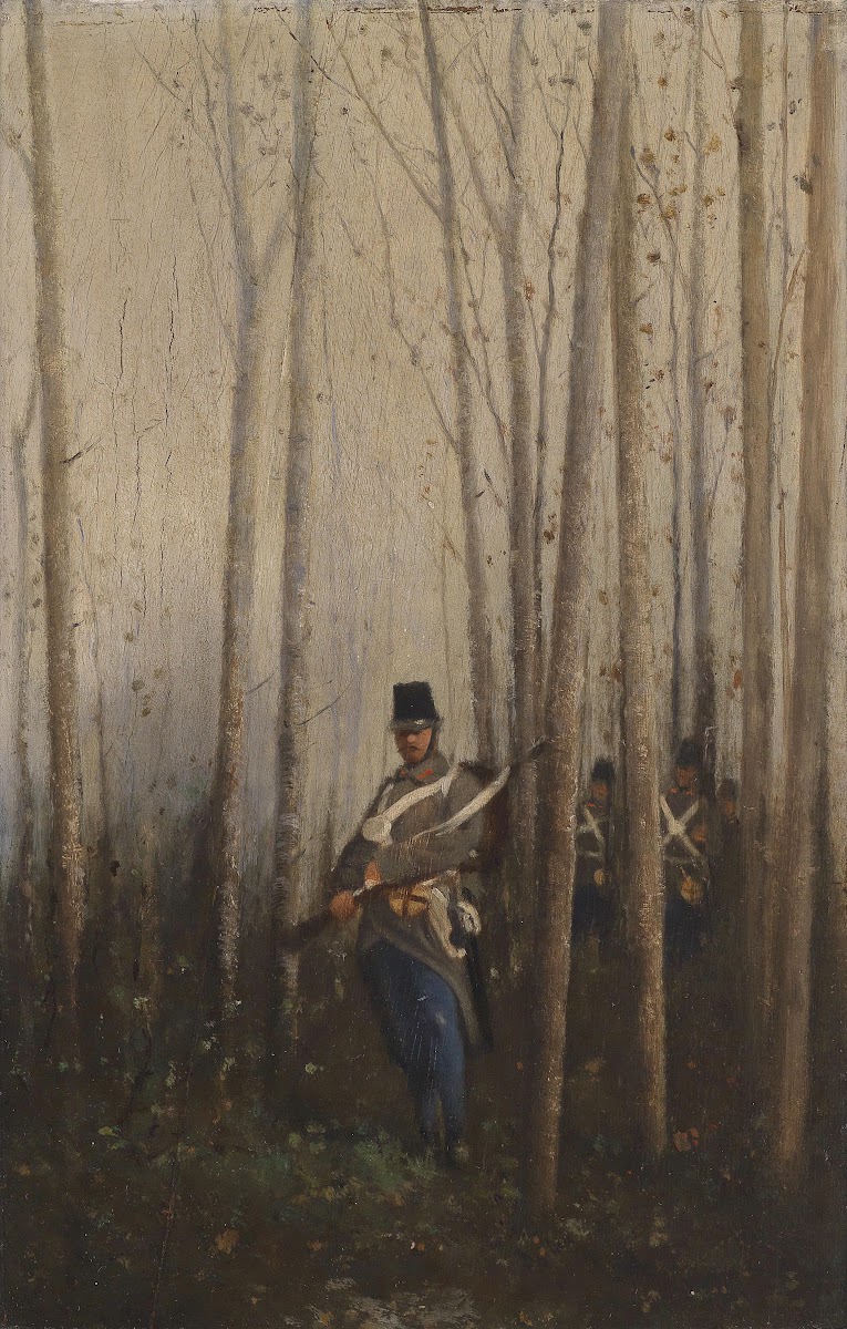 Wald mit Soldaten