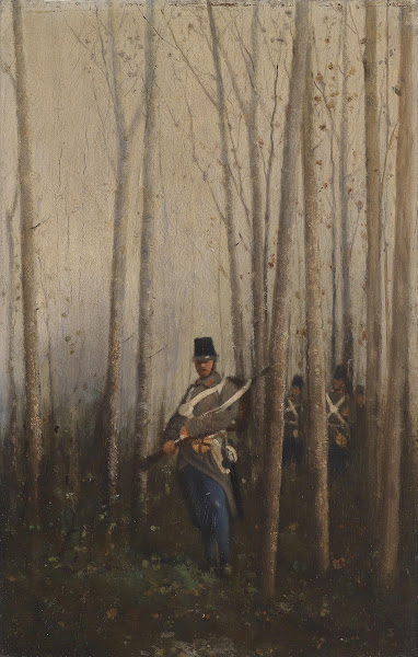 Wald mit Soldaten