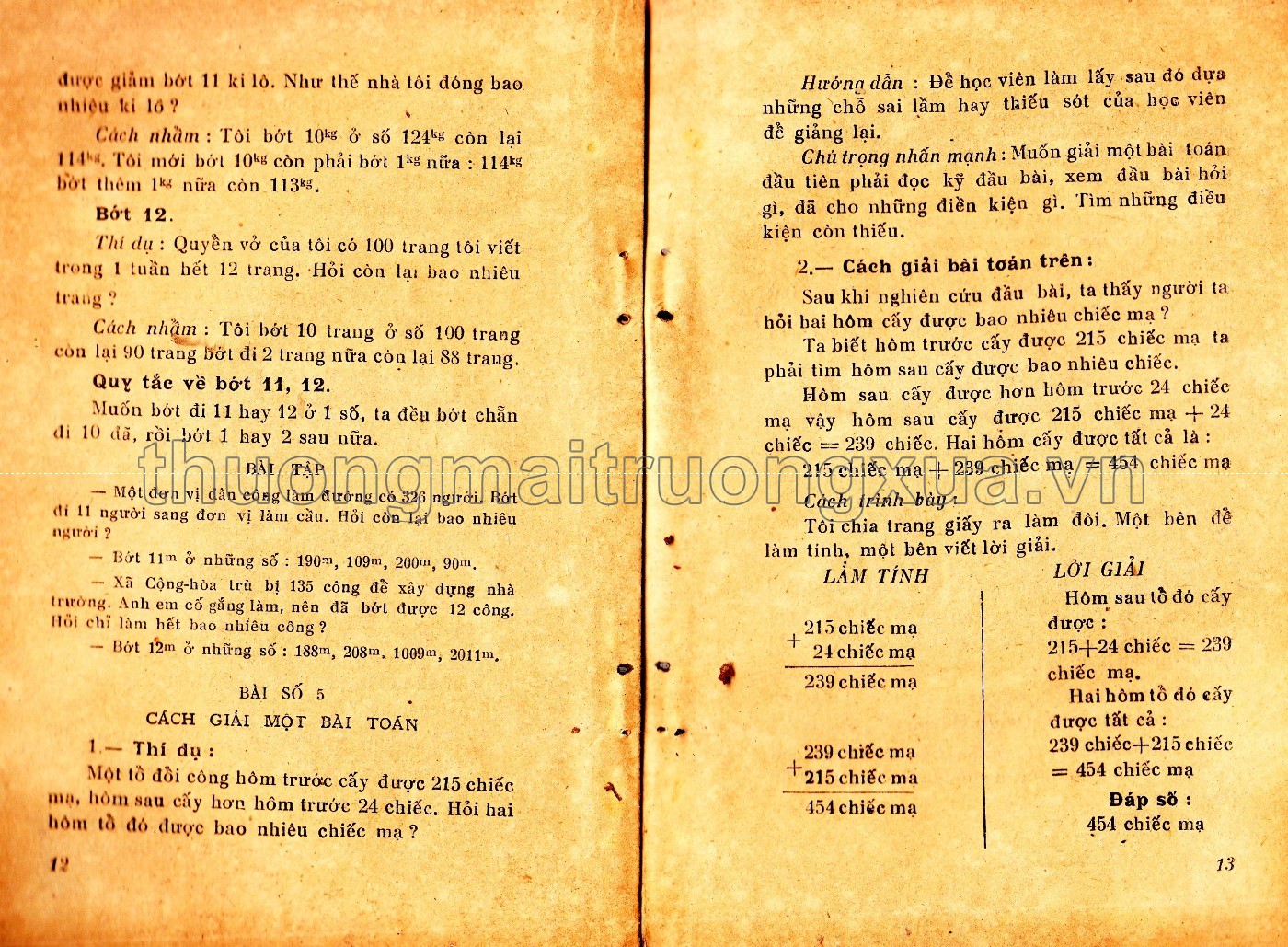 Toán 1 bổ túc văn hóa, học kỳ 1 (1956) - Trang 7