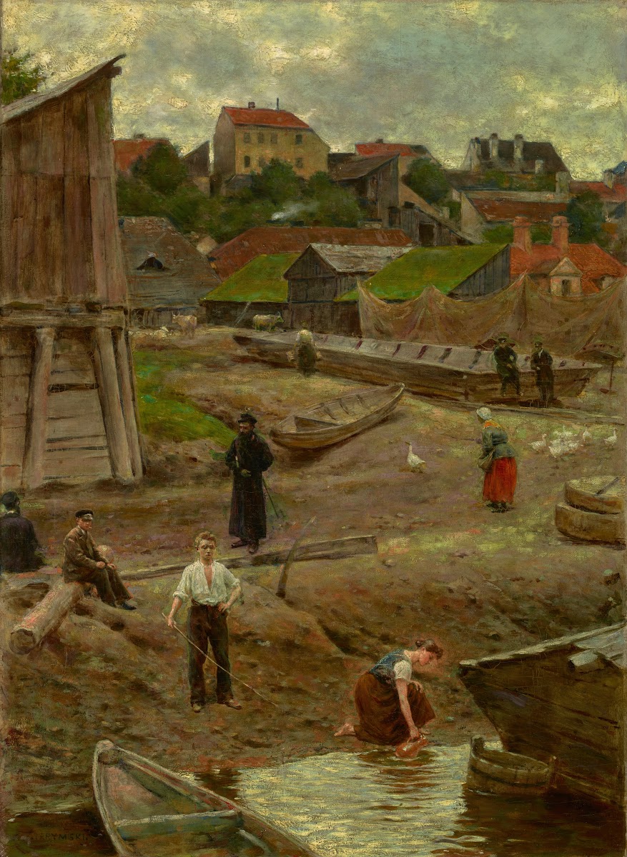 Powiśle Bank of the Vistula in Warsaw 1883