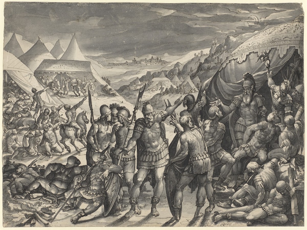 Römisches Feldlager bei Nacht 1580