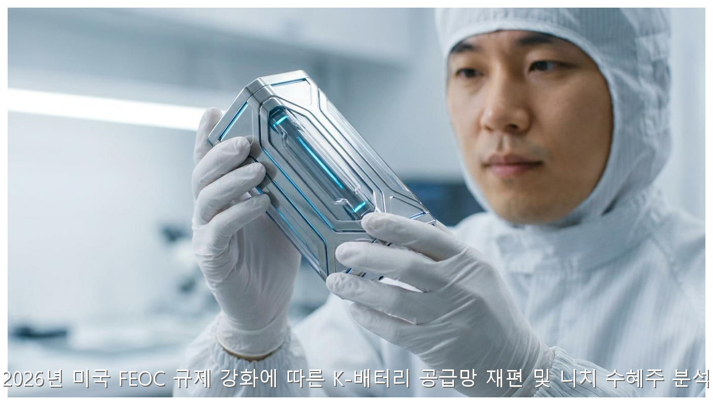 2026년 미국 FEOC 규제 강화에 따른 K-배터리 공급망 재편 및 니치 수혜주 분석 핵심 안내 및 분석 인포그래픽 (4)