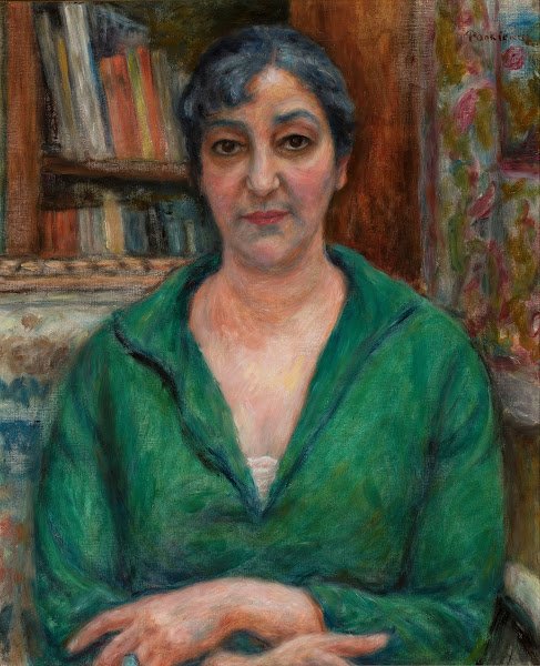 Wifes portrait in a green sweater 1921