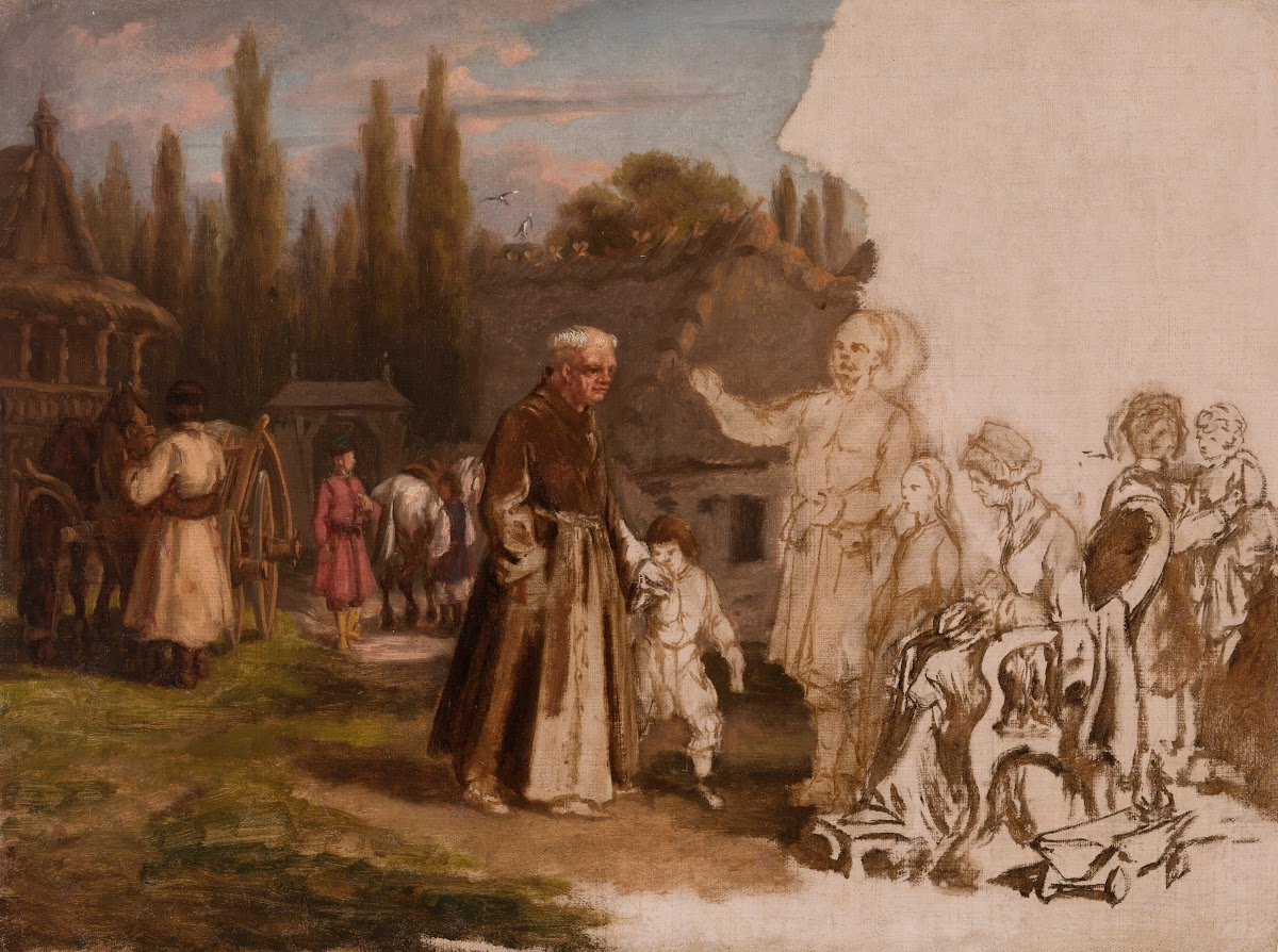 A Noblemans Family and a Monk 1871