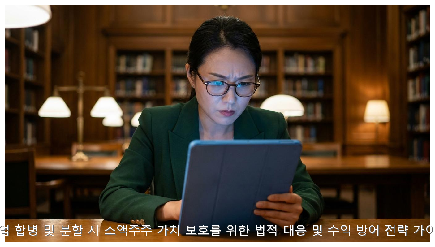 기업 합병 및 분할 시 소액주주 가치 보호를 위한 법적 대응 및 수익 방어 전략 가이드 핵심 안내 및 분석 인포그래픽 (6)