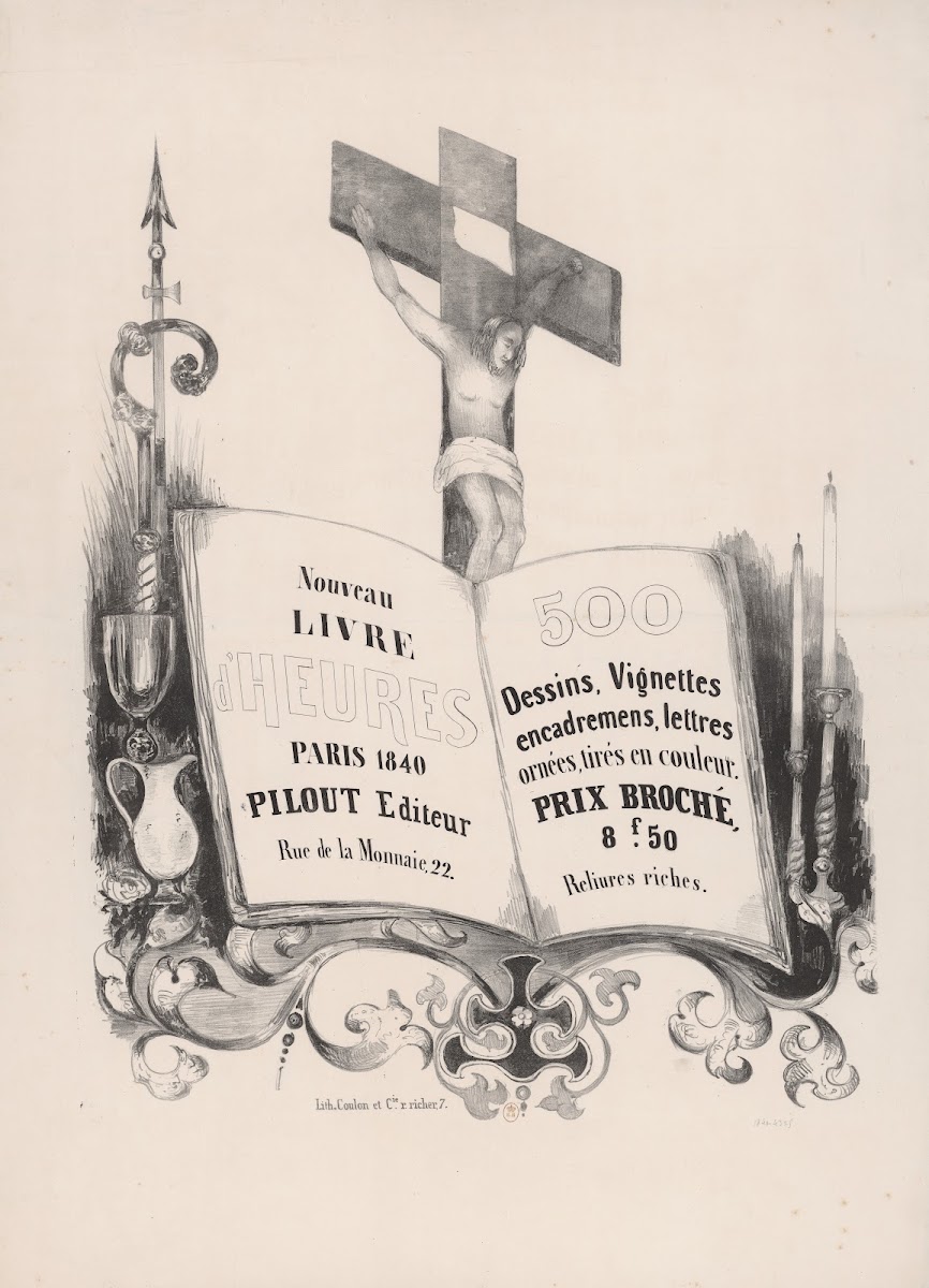 Nouveau livre dheures 500 dessins vignettes Paris 1840 1840