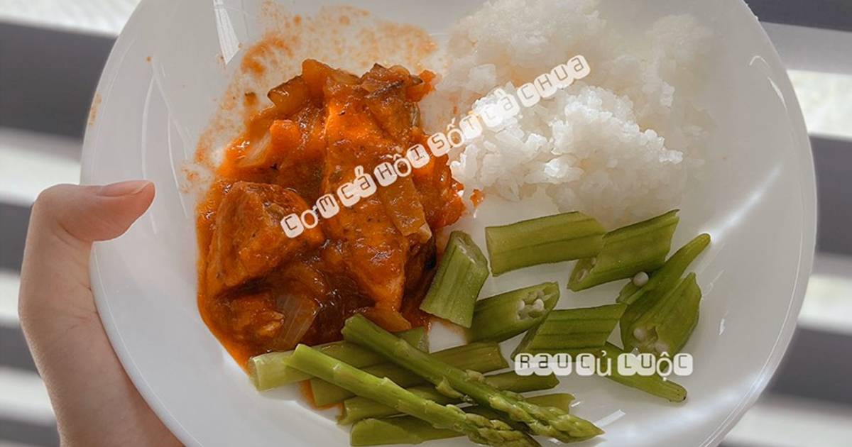 Cá hồi sốt cà chua - ăn dặm