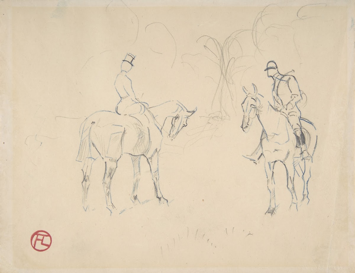 A Woman and a Man on Horseback 187981