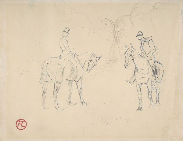 A Woman and a Man on Horseback 187981